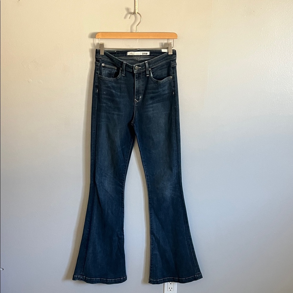 Lovers + Friends Medium Wash High-Rise Flare Jeans